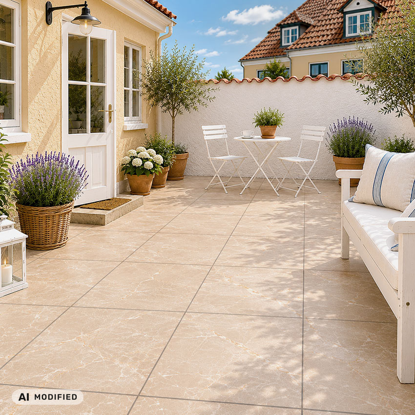 Lyse keramiske terrasse fliser